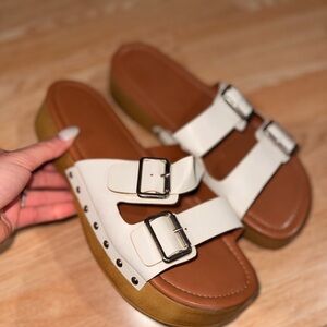 Stylish White Platform Sandals- ASOS